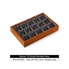 Yinbeini Ring Earring Necklace Bracelet Display Case with Cover Wooden Jewelry Organizer Tray Drawer Jewelry Storage Box X010