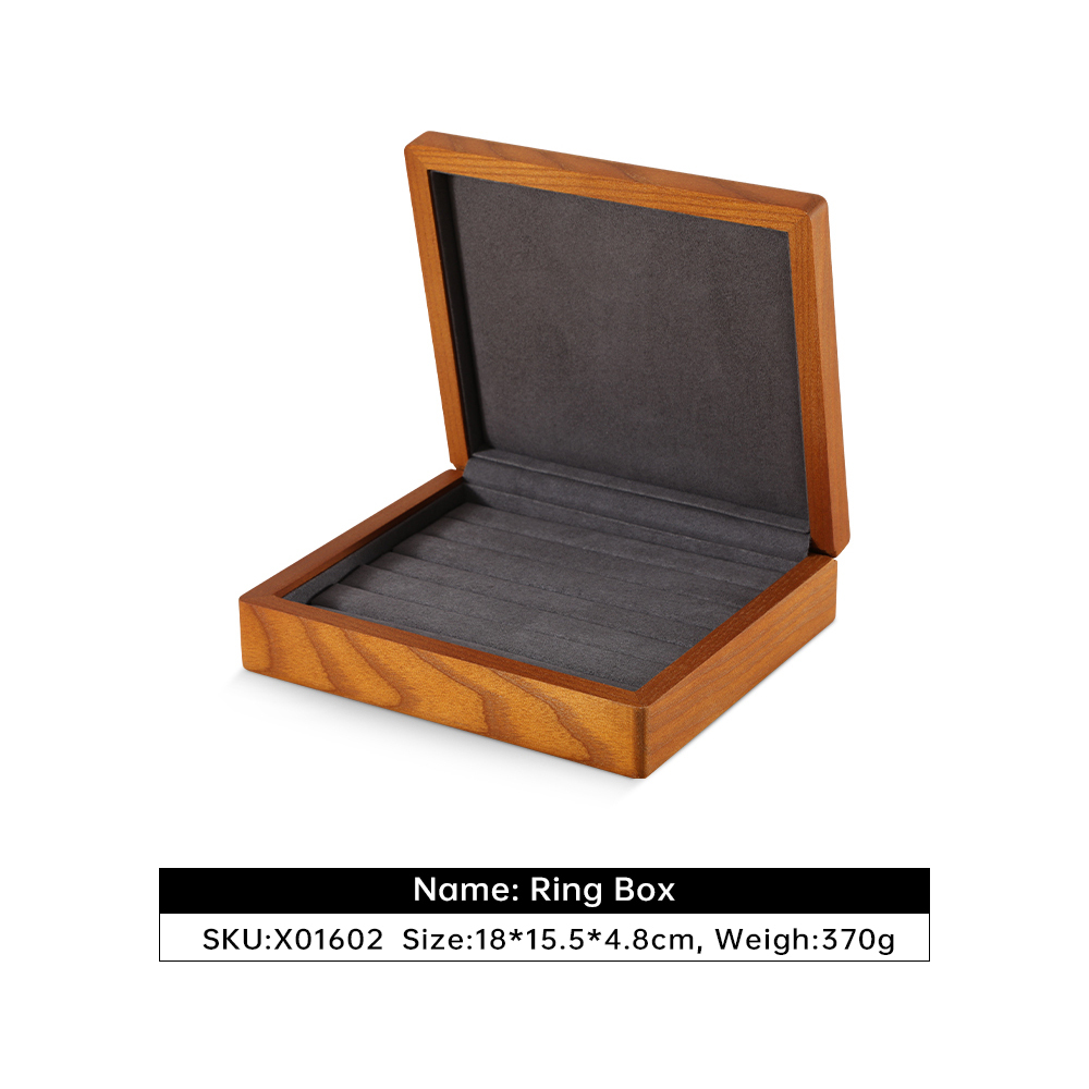 Yinbeini Classic Wood Jewelry Storage Box with Multiple Options for Rings Earrings and Small Accessories Great for Bedroom Organization X016
