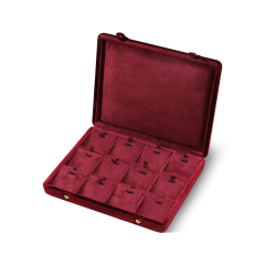 Yinbeini Velvet Jewelry Storage Case Ring Earring Pendant Storage Organizer Large Space Display Box Jeweler Memorial day gift box XB002