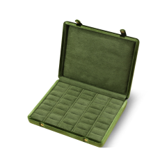 Yinbeini Velvet Jewelry Storage Case Ring Earring Pendant Storage Organizer Large Space Display Box Jeweler Memorial day gift box XB002