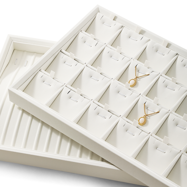 Yinbeini Pu leather  jewelry display tray ring earring necklace pendant tray jewelry display tray storage plate jeweler counter jewelry counter P006