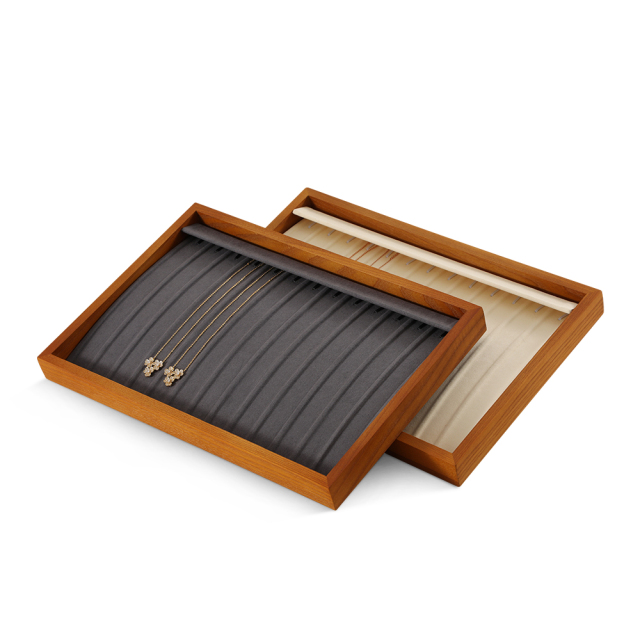 Yinbeini  wooden jewelry display tray ring tray earring tray necklace tray pendant tray display tray storage plate jeweler counter jewelry counter P025