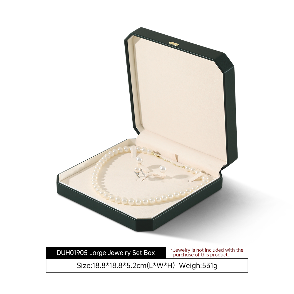 Yinbeini PU Leather Handmade Artisan Jewelry Display Box Set Highlight Unique Handcrafted Pieces H018