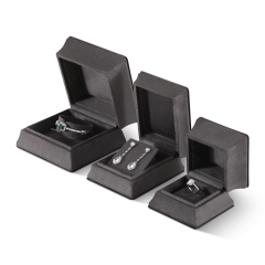 Yinbeini Velvet Slim Waist Black Jewelry Box for Jewelry Trade Shows Exhibitions and Craft Fairs H016