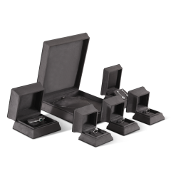 Yinbeini Velvet Slim Waist Black Jewelry Box for Jewelry Trade Shows Exhibitions and Craft Fairs H016