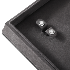 Yinbeini Velvet Slim Waist Black Jewelry Box for Jewelry Trade Shows Exhibitions and Craft Fairs H016