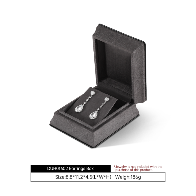 Yinbeini Velvet Slim Waist Black Jewelry Box for Jewelry Trade Shows Exhibitions and Craft Fairs H016