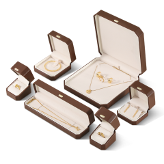 Yinbeini PU Leather Handmade Artisan Jewelry Display Box Set Highlight Unique Handcrafted Pieces H018