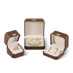 Yinbeini PU Leather Handmade Artisan Jewelry Display Box Set Highlight Unique Handcrafted Pieces H018