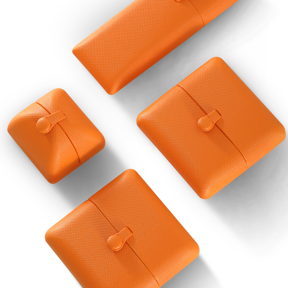 Yinbeini Window Layout Orange Jewelry Display Box Help Store Visual Merchandising Suitable for Mall Store Front Display H021