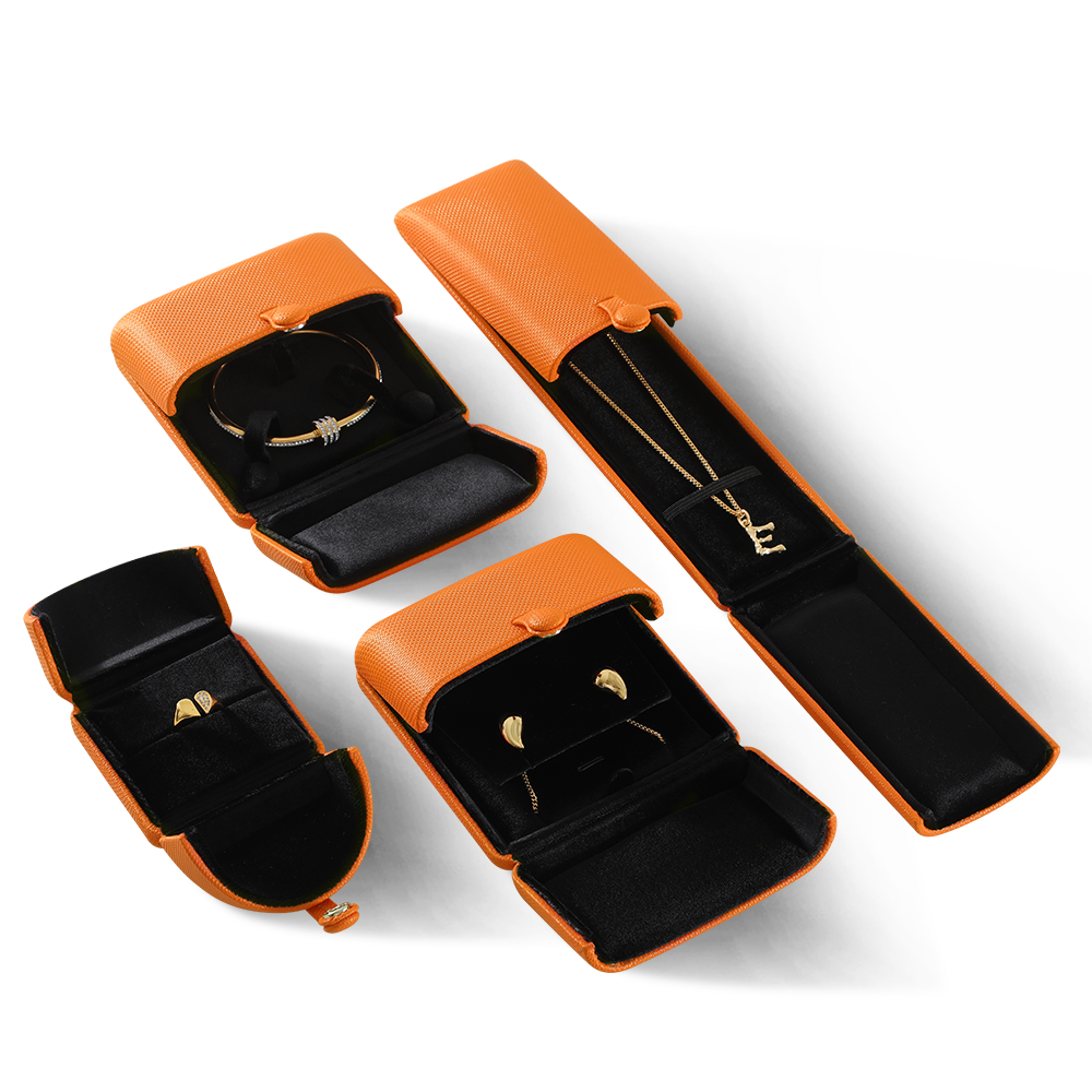 Yinbeini Window Layout Orange Jewelry Display Box Help Store Visual Merchandising Suitable for Mall Store Front Display H021