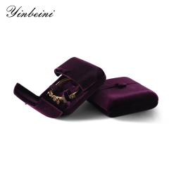 Yinbeini Purple Velvet Jewelry Display Box for Holiday and Seasonal Jewelry Perfect for Christmas and Valentine Displays H023