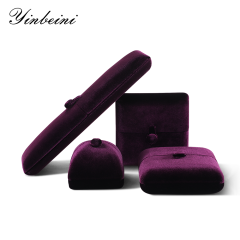 Yinbeini Purple Velvet Jewelry Display Box for Holiday and Seasonal Jewelry Perfect for Christmas and Valentine Displays H023