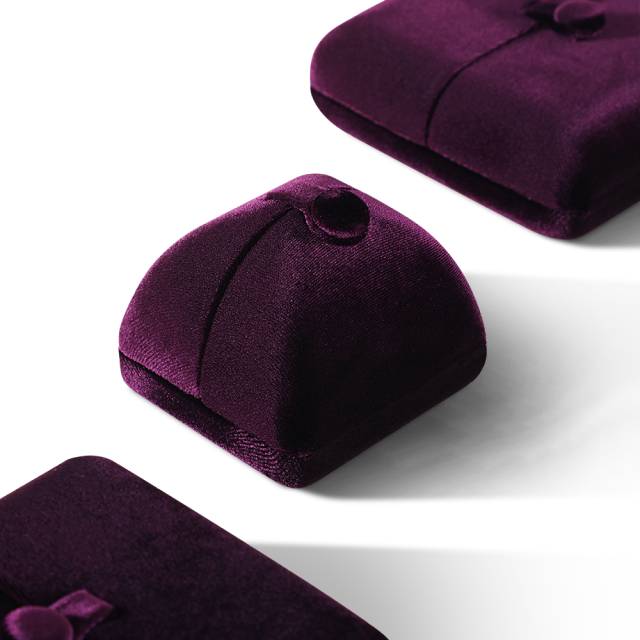 Yinbeini Purple Velvet Jewelry Display Box for Holiday and Seasonal Jewelry Perfect for Christmas and Valentine Displays H023