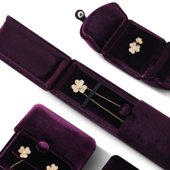 Yinbeini Purple Velvet Jewelry Display Box for Holiday and Seasonal Jewelry Perfect for Christmas and Valentine Displays H023