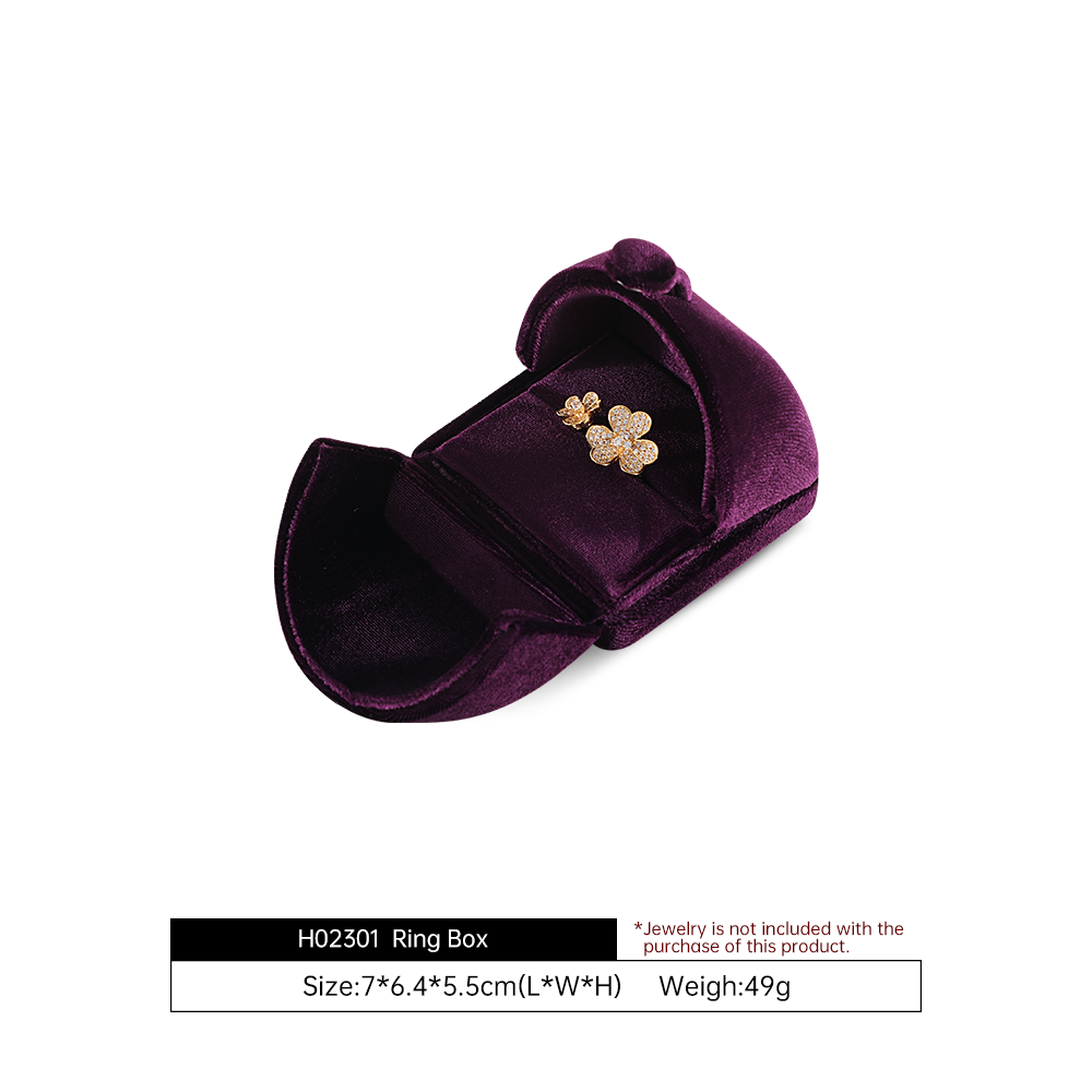 Yinbeini Business Grade Velvet Jewelry Display Box Simple Atmospheric Style Stable Durable Structure for Long Term Daily Retail Use H034