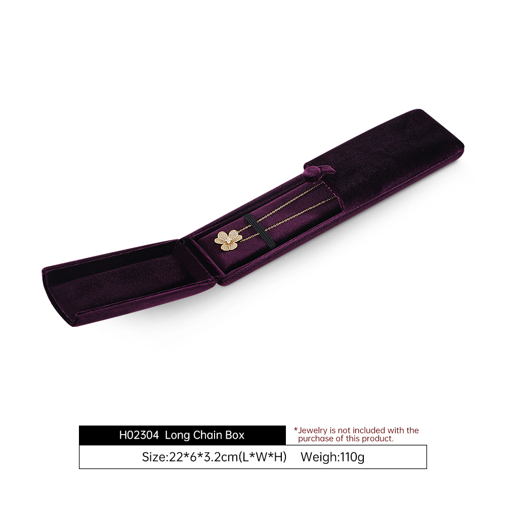 Yinbeini Purple Velvet Jewelry Display Box for Holiday and Seasonal Jewelry Perfect for Christmas and Valentine Displays H023