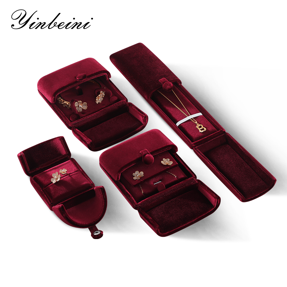 Yinbeini Velvet Jewelry Display Box for Gift Shops and Boutiques Elegant Design for Jewelry Gift Sets H024