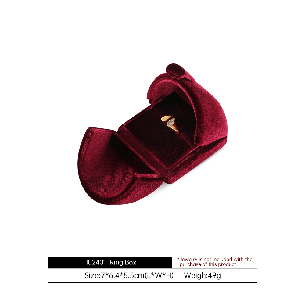 Yinbeini Business Grade Velvet Jewelry Display Box Simple Atmospheric Style Stable Durable Structure for Long Term Daily Retail Use H034