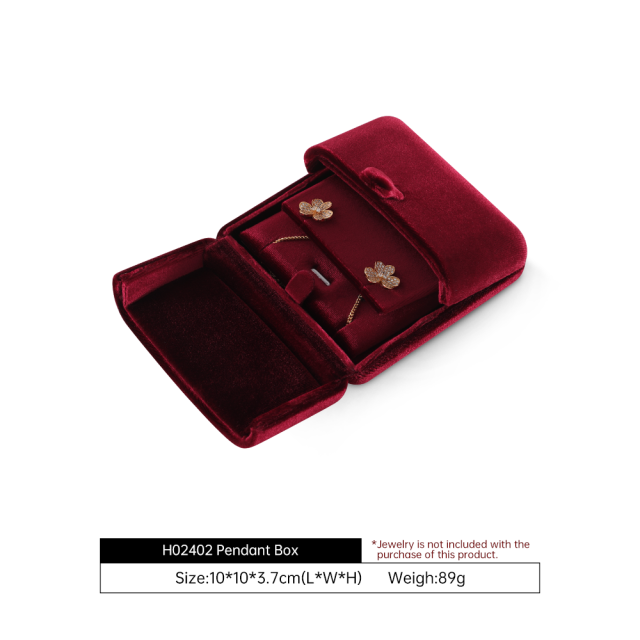Yinbeini Purple Velvet Jewelry Display Box for Holiday and Seasonal Jewelry Perfect for Christmas and Valentine Displays H023