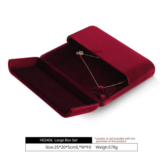 Yinbeini Contemporary Trendy Velvet Jewelry Box for Boutique Ins Shooting and Fashion Collocation H029