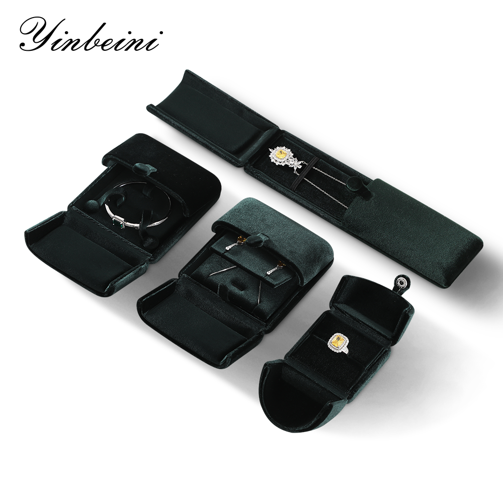 Yinbeini Portable Velvet Jewelry Ring Box Lightweight Feature for Handmade Seller Market Sale and Jewelry Arrangement H026