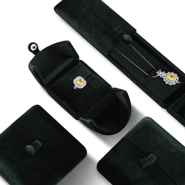 Yinbeini Portable Velvet Jewelry Ring Box Lightweight Feature for Handmade Seller Market Sale and Jewelry Arrangement H026