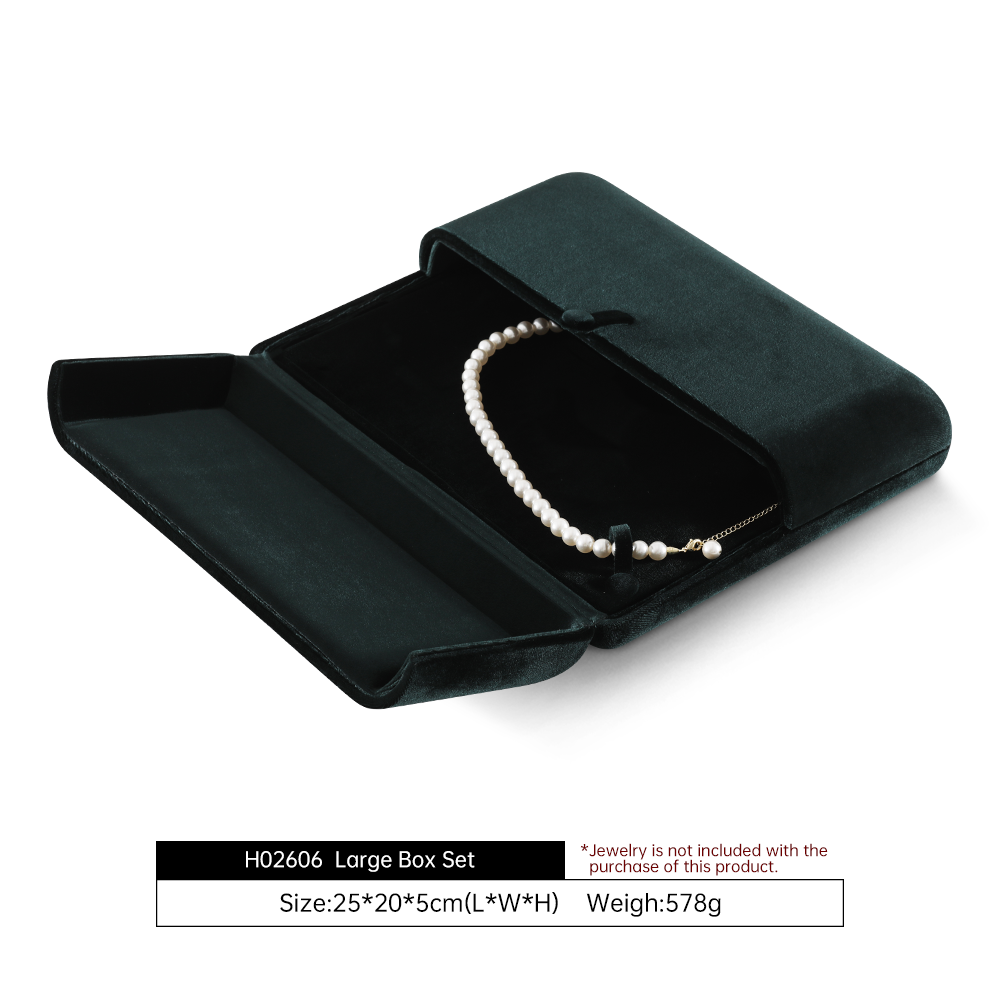 Yinbeini Contemporary Trendy Velvet Jewelry Box for Boutique Ins Shooting and Fashion Collocation H029
