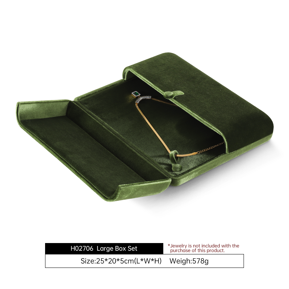Yinbeini High Value Fine Jewelry Velvet Protection Box Flocked Material Avoid Scratches Suitable for High End Showcase H028