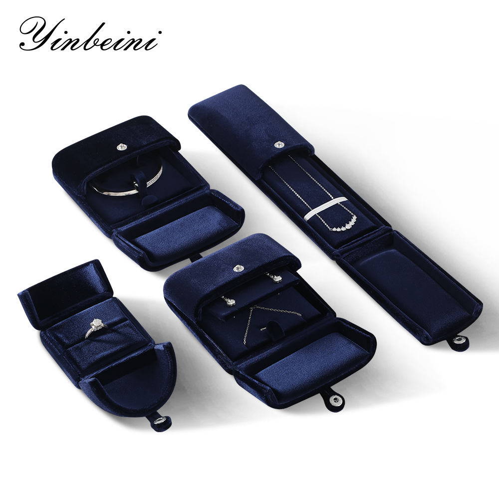 Yinbeini High Value Fine Jewelry Velvet Protection Box Flocked Material Avoid Scratches Suitable for High End Showcase H028