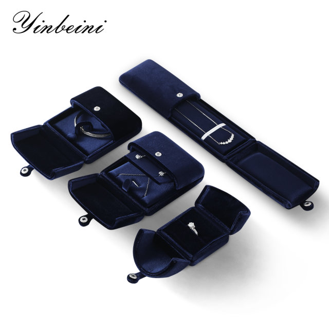 Yinbeini High Value Fine Jewelry Velvet Protection Box Flocked Material Avoid Scratches Suitable for High End Showcase H028
