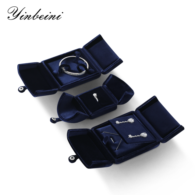 Yinbeini High Value Fine Jewelry Velvet Protection Box Flocked Material Avoid Scratches Suitable for High End Showcase H028