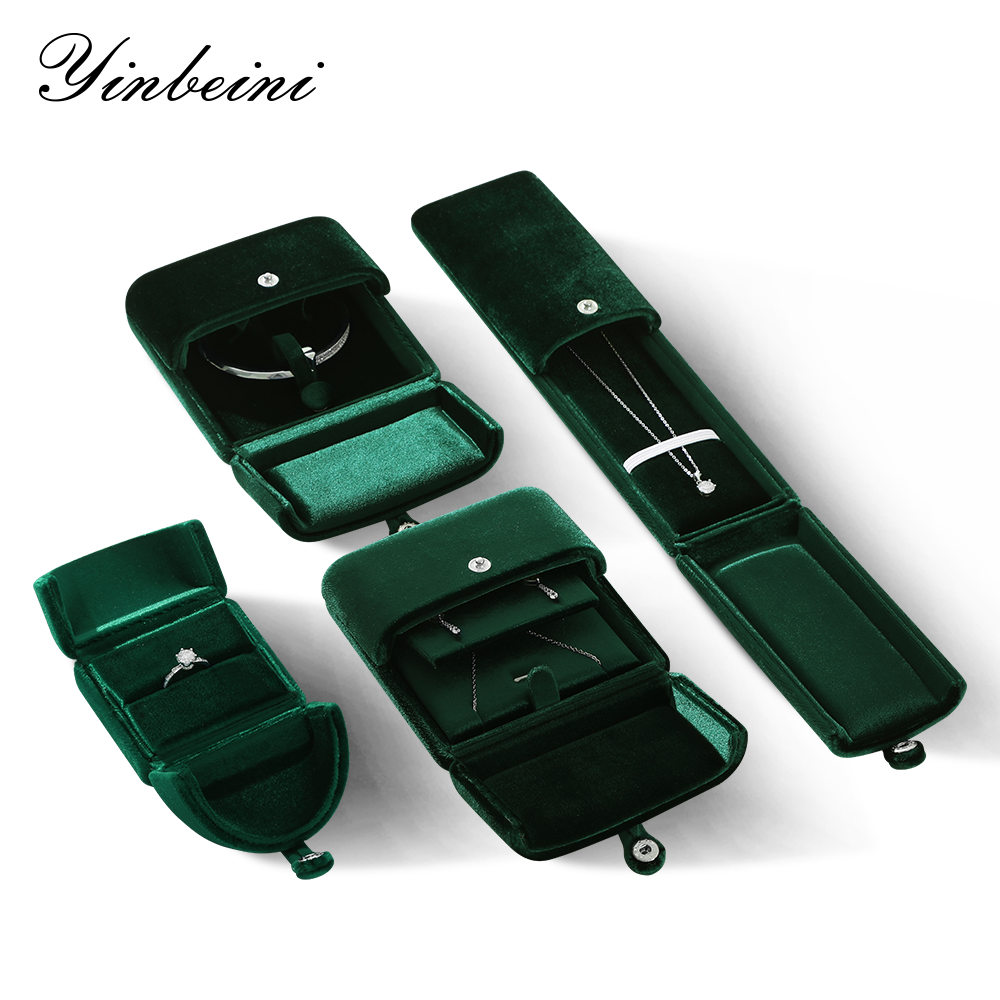 Yinbeini Contemporary Trendy Velvet Jewelry Box for Boutique Ins Shooting and Fashion Collocation H029