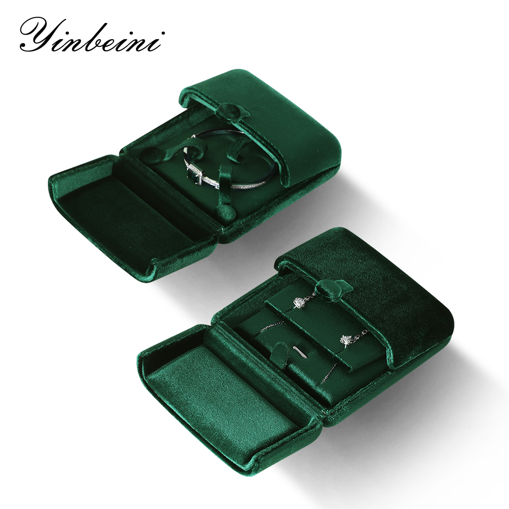 Yinbeini Contemporary Trendy Velvet Jewelry Box for Boutique Ins Shooting and Fashion Collocation H029