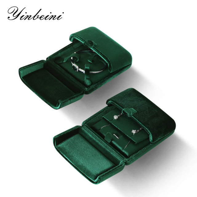 Yinbeini Contemporary Trendy Velvet Jewelry Box for Boutique Ins Shooting and Fashion Collocation H029