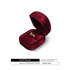 Yinbeini Gray Velvet Jewelry Display Box for Bridal Jewelry Soft Elegant Texture for Wedding and Engagement Accessories H031