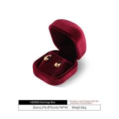 Yinbeini Gray Velvet Jewelry Display Box for Bridal Jewelry Soft Elegant Texture for Wedding and Engagement Accessories H031