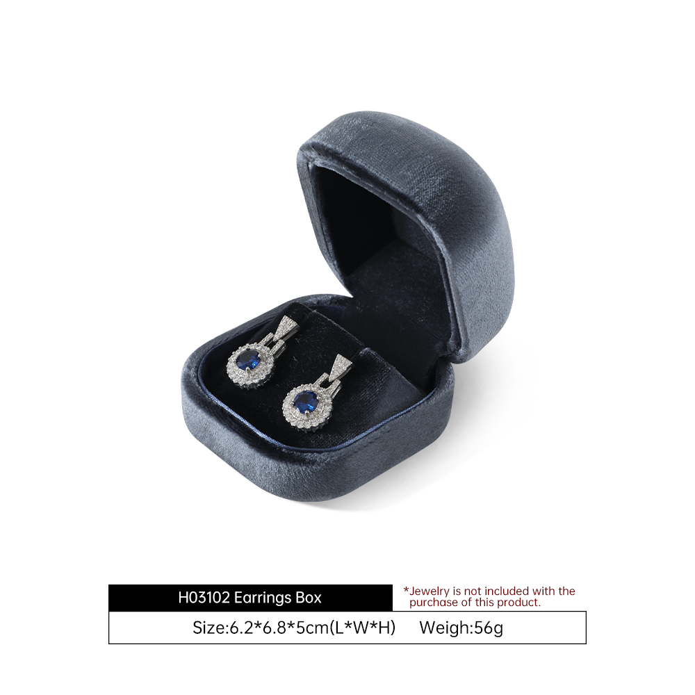 Yinbeini Romantic Purple Velvet Jewelry Display Box with Multiple Holders for Rings Earrings and Necklaces H032