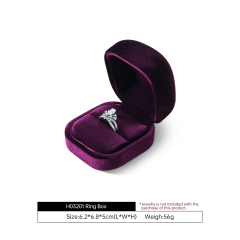 Yinbeini Red Velvet Jewelry Display Box for Delicate and Fine Jewelry Anti Scratch Surface to Protect Precious Pieces H030