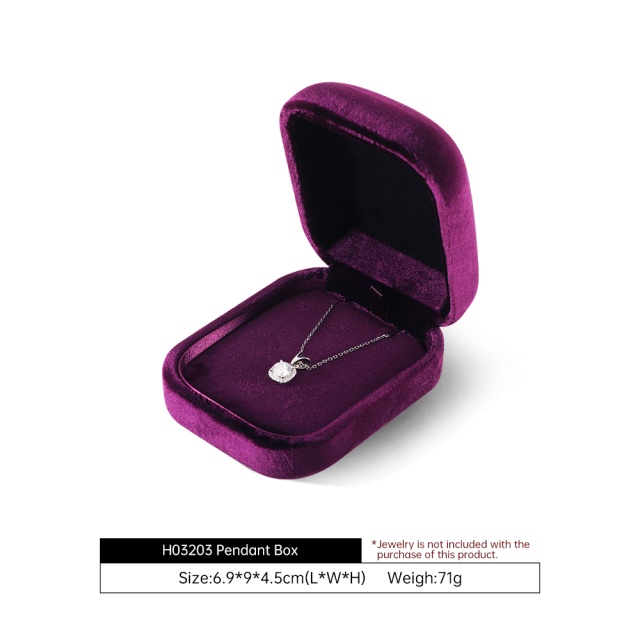Yinbeini Gray Velvet Jewelry Display Box for Bridal Jewelry Soft Elegant Texture for Wedding and Engagement Accessories H031