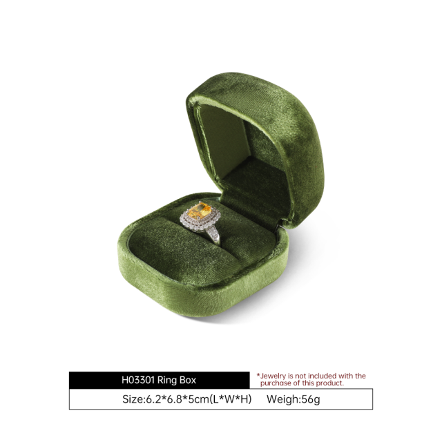 Yinbeini Red Velvet Jewelry Display Box for Delicate and Fine Jewelry Anti Scratch Surface to Protect Precious Pieces H030