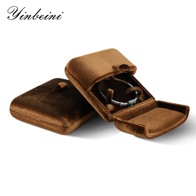 Yinbeini Business Grade Velvet Jewelry Display Box Simple Atmospheric Style Stable Durable Structure for Long Term Daily Retail Use H034