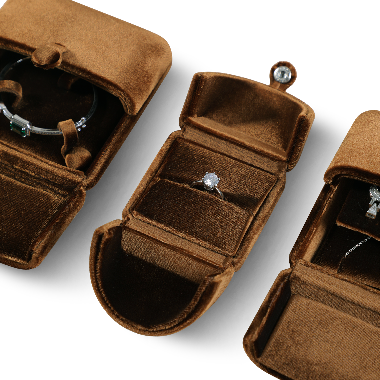 Yinbeini Business Grade Velvet Jewelry Display Box Simple Atmospheric Style Stable Durable Structure for Long Term Daily Retail Use H034