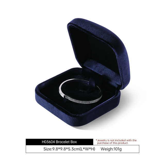 Yinbeini Gray Velvet Jewelry Display Box for Bridal Jewelry Soft Elegant Texture for Wedding and Engagement Accessories H031
