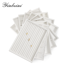 Yinbeini PU Leather Jewelry Organizer Tray With Cover Stackable Ring Earrings Necklace Bracelet Storage Tray Jewel Accessories Storage P004