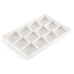 Yinbeini PU Leather Jewel Accessories Storage Stackable Ring Earrings Necklace Bracelet Storage Tray Jewelry Organizer Tray With Cover P005