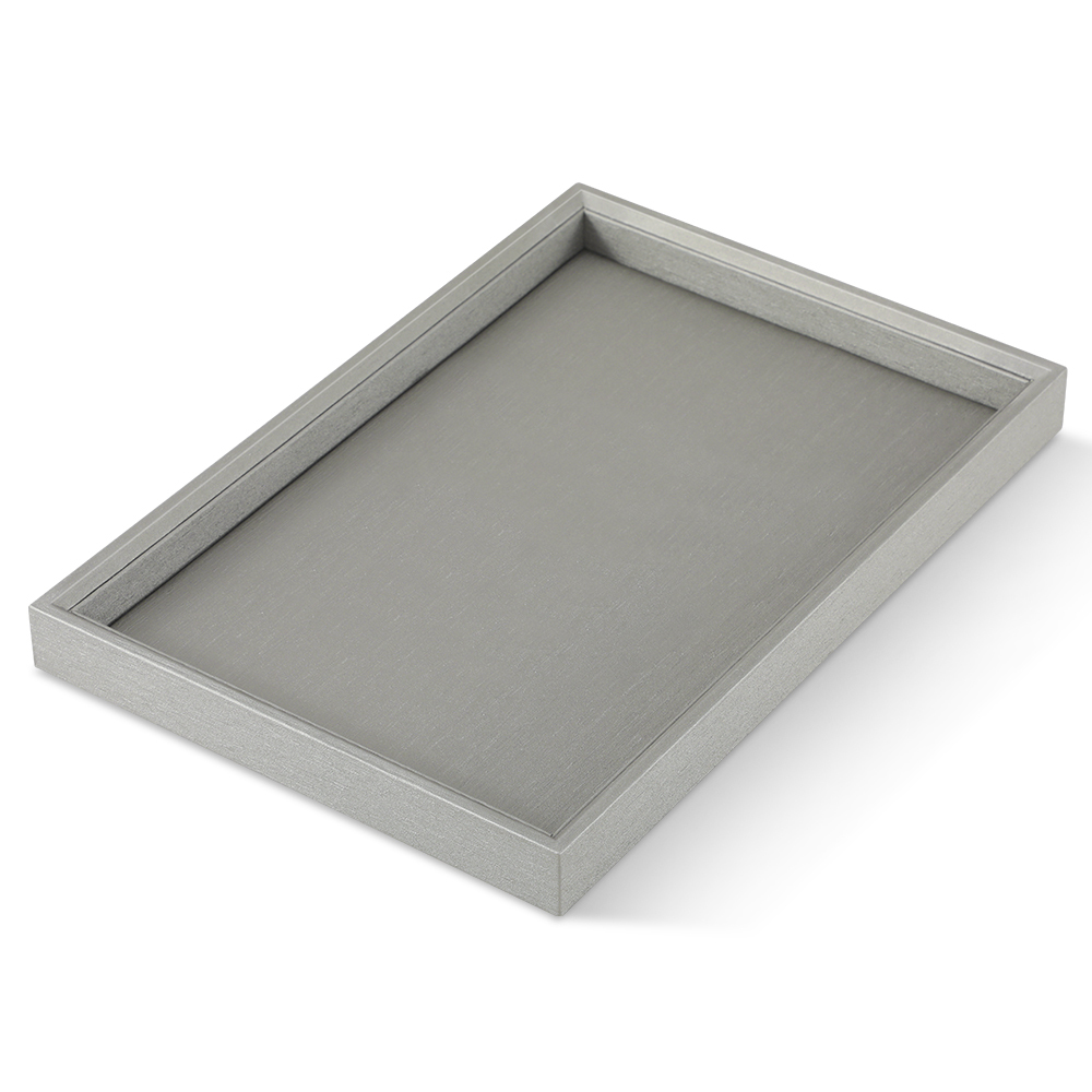 Yinbeini PU Leather Jewelry Organizer Tray With Cover Stackable Ring Earrings Necklace Bracelet Storage Tray Jewel Accessories Storage P004