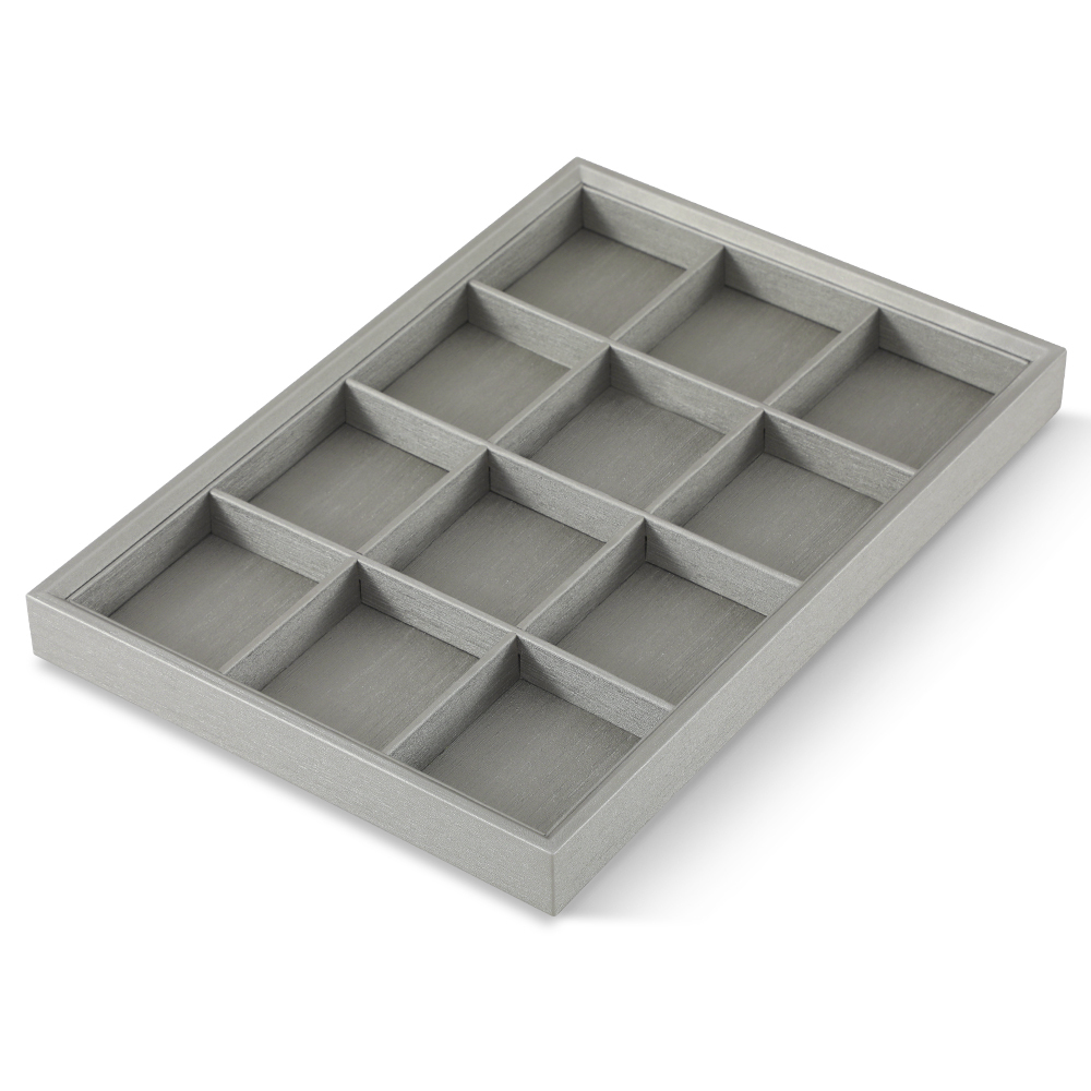 Yinbeini PU Leather Jewelry Organizer Tray With Cover Stackable Ring Earrings Necklace Bracelet Storage Tray Jewel Accessories Storage P004