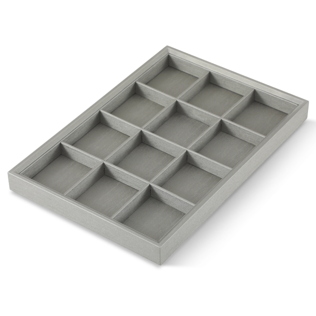 Yinbeini PU Leather Jewelry Organizer Tray With Cover Stackable Ring Earrings Necklace Bracelet Storage Tray Jewel Accessories Storage P004