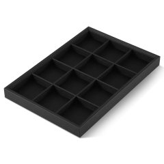 Yinbeini PU Leather Jewel Accessories Storage Stackable Ring Earrings Necklace Bracelet Storage Tray Jewelry Organizer Tray With Cover P005